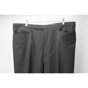 Rota Solid Gray 100% Wool Dress Pants Trousers Sz 56 EU NEW